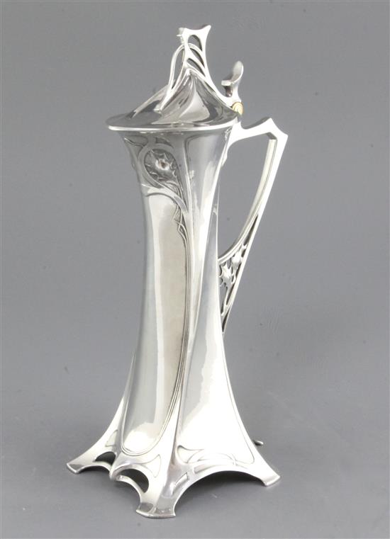 A WMF Secessionist design ewer 14in.